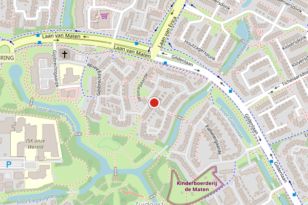 Brandweer-melding op Jaromirgaarde, Apeldoorn op 28 juni, kaart-overzicht