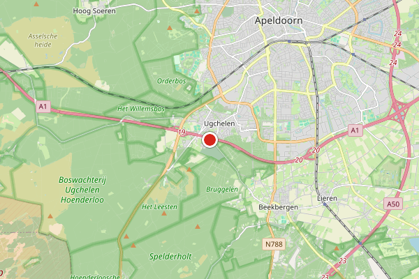 Brandweer-melding op Apeldoorn op 28 juni, kaart-overzicht