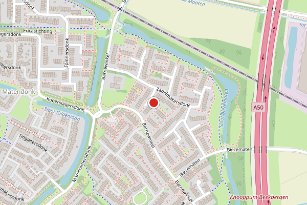Brandweer-melding op Zadelmakersdonk, Apeldoorn op 28 juni, kaart-overzicht