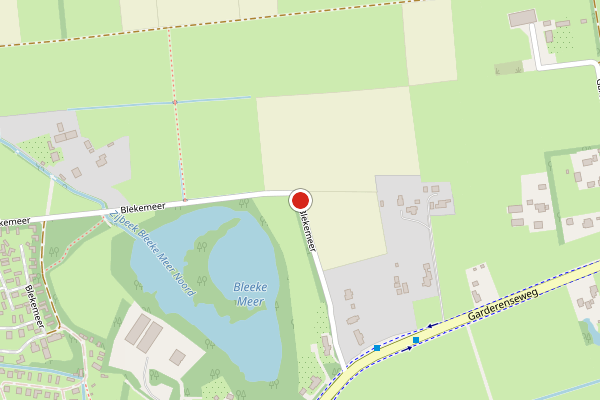 Brandweer-melding op Blekemeer, Uddel op 28 juni, kaart-overzicht
