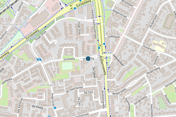 Politie-melding op Zichtweg, Apeldoorn op 29 juni, kaart-overzicht