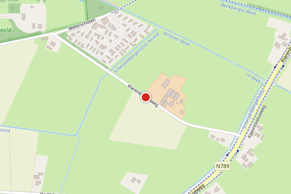 Brandweer-melding op Klarenbeekseweg, Klarenbeek op 1 juli, kaart-overzicht