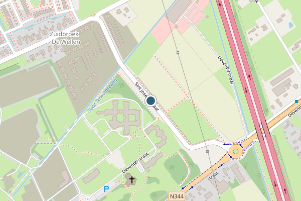 Politie-melding op St. Josephstraat, Apeldoorn op 2 juli, kaart-overzicht
