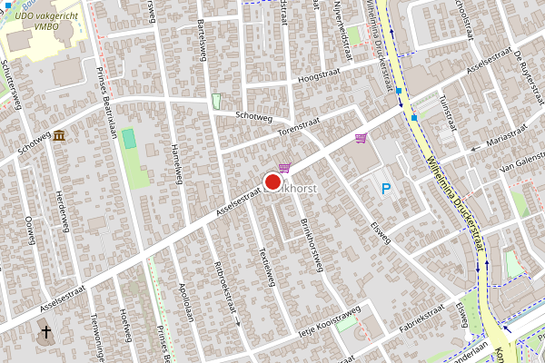 Brandweer-melding op Asselsestraat, Apeldoorn op 5 juli, kaart-overzicht