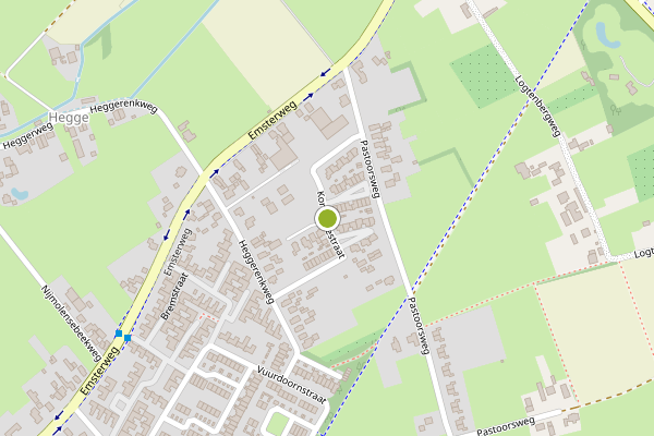 Ambulance-melding op Kornoeljestraat, Vaassen op 5 juli, kaart-overzicht