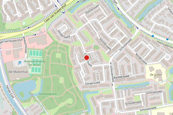 Brandweer-melding op Dorpersveld, Apeldoorn op 8 juli, kaart-overzicht