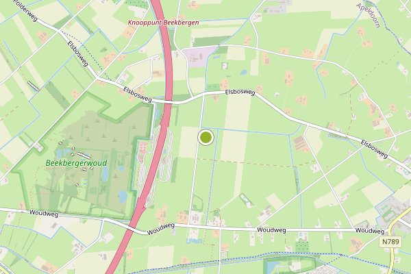 Ambulance-melding op Apeldoorn Rit", Klarenbeek op 8 juli, kaart-overzicht