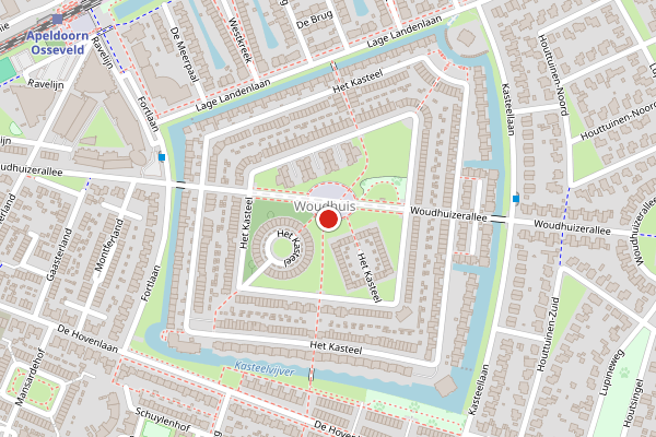 Brandweer-melding op Het Kasteel, Apeldoorn op 9 juli, kaart-overzicht