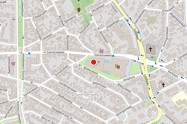 Brandweer-melding op Churchillplein, Apeldoorn op 11 juli, kaart-overzicht