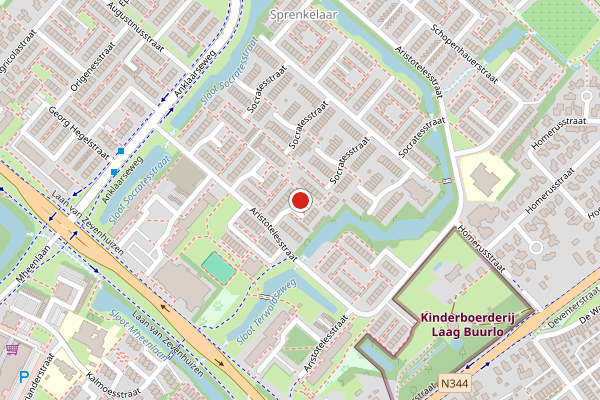 Brandweer-melding op Aristotelesstraat, Apeldoorn op 13 juli, kaart-overzicht