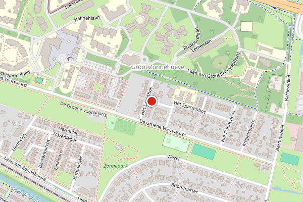 Brandweer-melding op Het Lariksbos, Apeldoorn op 21 juli, kaart-overzicht