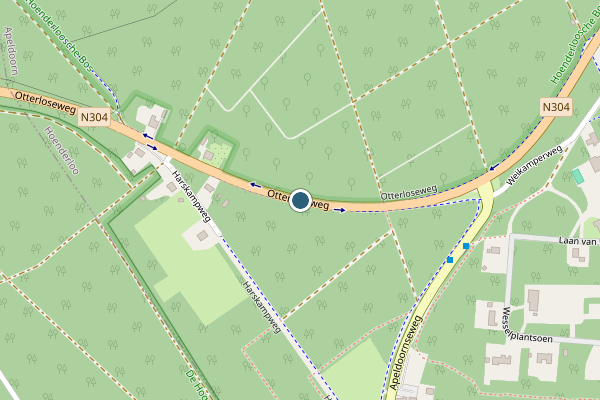 Politie-melding op Otterloseweg, Hoenderloo op 23 juli, kaart-overzicht