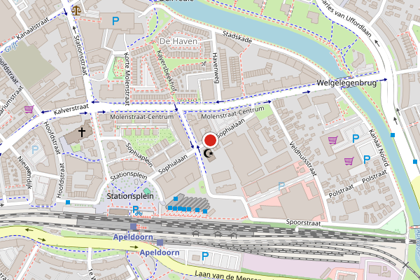 Brandweer-melding op Sophialaan, Apeldoorn op 27 juli, kaart-overzicht