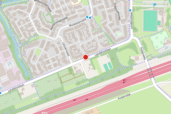 Brandweer-melding op Landdrostlaan, Apeldoorn op 30 juli, kaart-overzicht