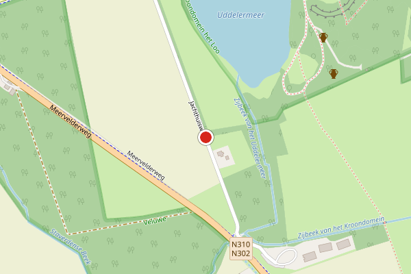 Brandweer-melding op Jachthuisweg, Uddel op 31 juli, kaart-overzicht