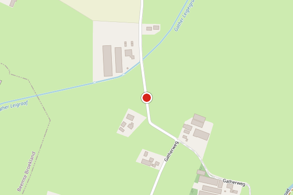 Brandweer-melding op Gatherweg, Vaassen op 2 augustus, kaart-overzicht