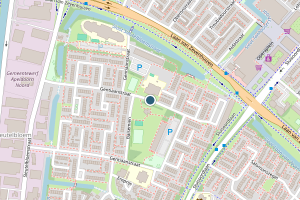 Politie-melding op Gentiaanstraat, Apeldoorn op 4 augustus, kaart-overzicht