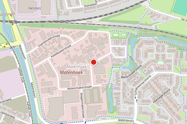 Brandweer-melding op Molenmakershoek, Apeldoorn op 6 augustus, kaart-overzicht