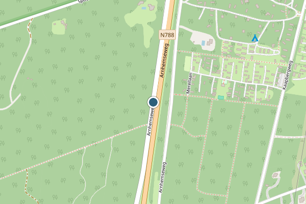 Politie-melding op Arnhemseweg, Beekbergen op 7 augustus, kaart-overzicht