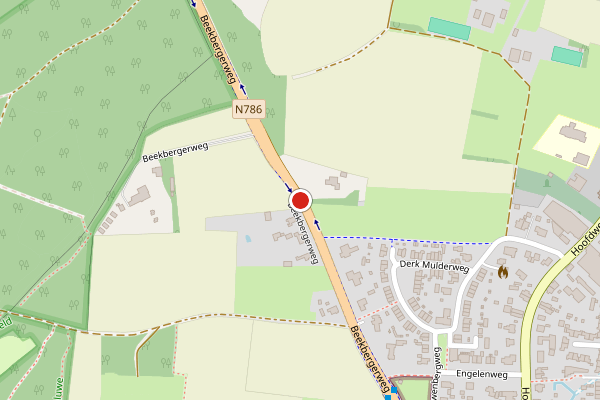 Brandweer-melding op Oude Beekbergerweg, Apeldoorn op 31 mei, kaart-overzicht