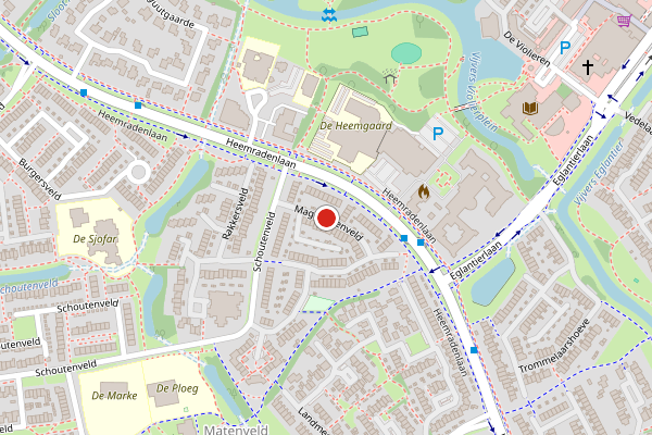 Brandweer-melding op Magistratenveld, Apeldoorn op 31 mei, kaart-overzicht