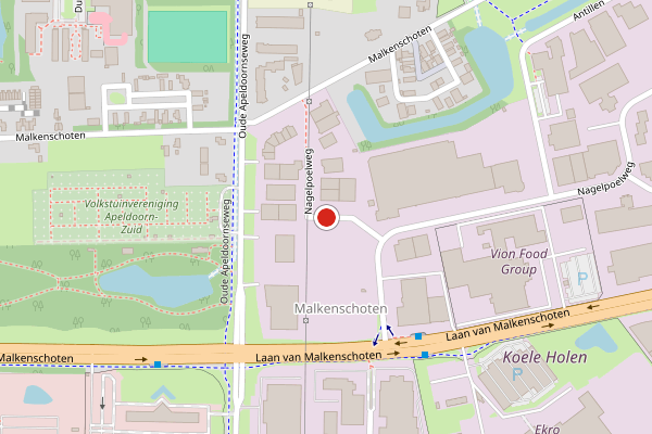 Brandweer-melding op Nagelpoelweg, Apeldoorn op 1 juni, kaart-overzicht