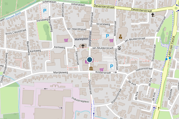 Politie-melding op Dorpsstraat, Vaassen op 3 juni, kaart-overzicht
