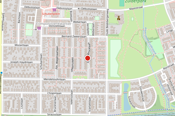 Brandweer-melding op Diepenbrocklaan, Apeldoorn op 6 juni, kaart-overzicht