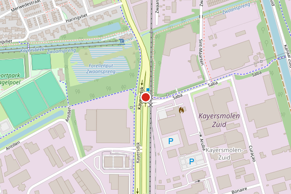 Brandweer-melding op Kayersdijk, Apeldoorn op 7 juni, kaart-overzicht