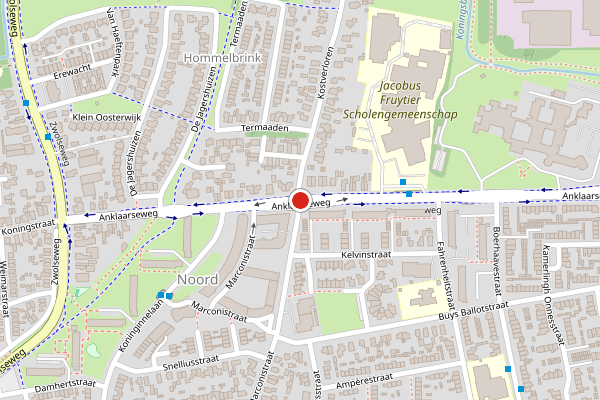 Brandweer-melding op Anklaarseweg, Apeldoorn op 9 juni, kaart-overzicht