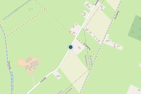 Politie-melding op Koedijk, Loenen op 10 juni, kaart-overzicht