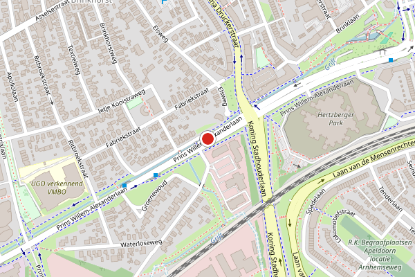 Brandweer-melding op Prins Willem-Alexanderlaan, Apeldoorn op 10 juni, kaart-overzicht