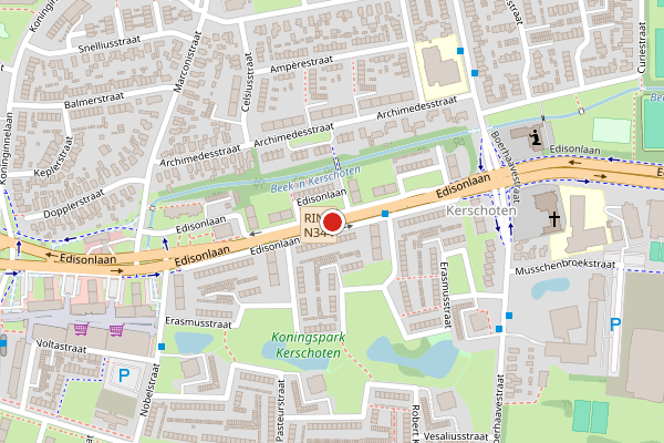 Brandweer-melding op Edisonlaan, Apeldoorn op 11 juni, kaart-overzicht