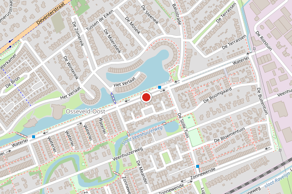 Brandweer-melding op Waterlei, Apeldoorn op 15 juni, kaart-overzicht