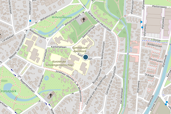 Politie-melding op Kastanjelaan, Apeldoorn op 16 juni, kaart-overzicht