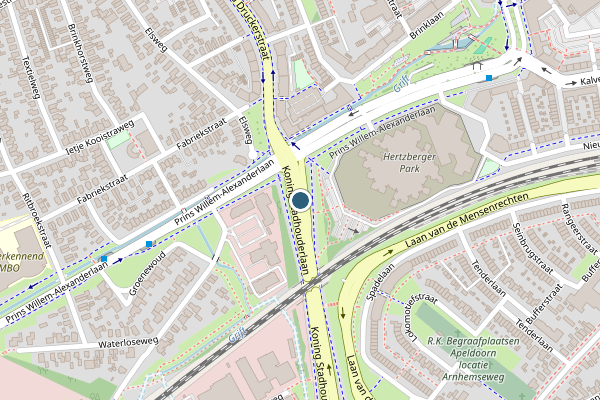 Politie-melding op Koning Stadhouderlaan, Apeldoorn op 17 juni, kaart-overzicht