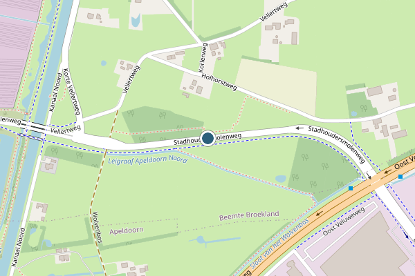Politie-melding op Stadhoudersmolenweg, Beemte Broekland op 20 juni, kaart-overzicht