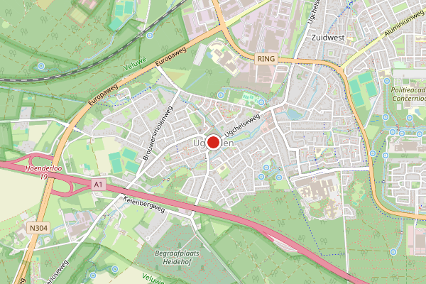 Brandweer-melding op Ugchelen op 21 juni, kaart-overzicht