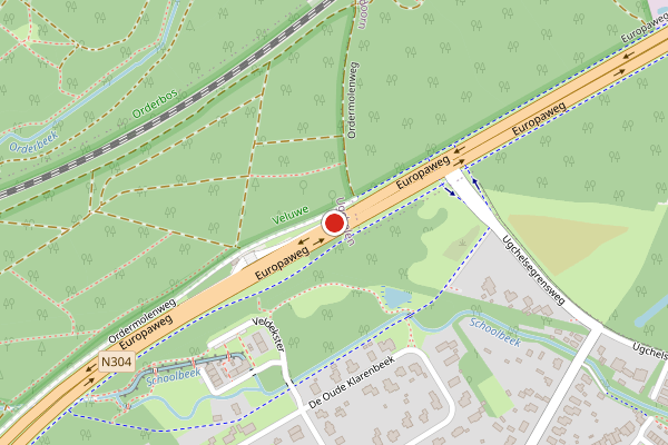 Brandweer-melding op Europaweg, Apeldoorn op 21 juni, kaart-overzicht