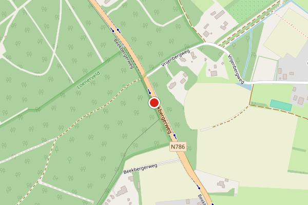 Brandweer-melding op Beekbergerweg, Loenen op 21 juni, kaart-overzicht