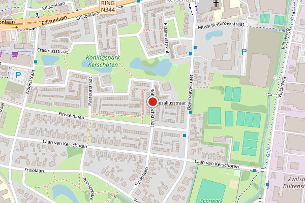 Brandweer-melding op Robert Kochstraat, Apeldoorn op 21 juni, kaart-overzicht