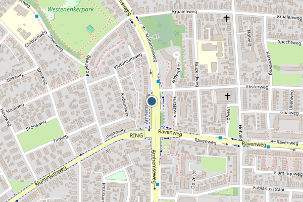 Politie-melding op Arnhemseweg, Apeldoorn op 23 juni, kaart-overzicht