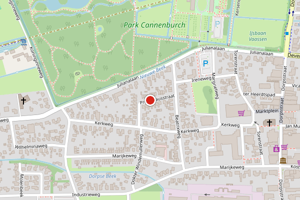 Brandweer-melding op Prins Clausstraat, Vaassen op 24 juni, kaart-overzicht