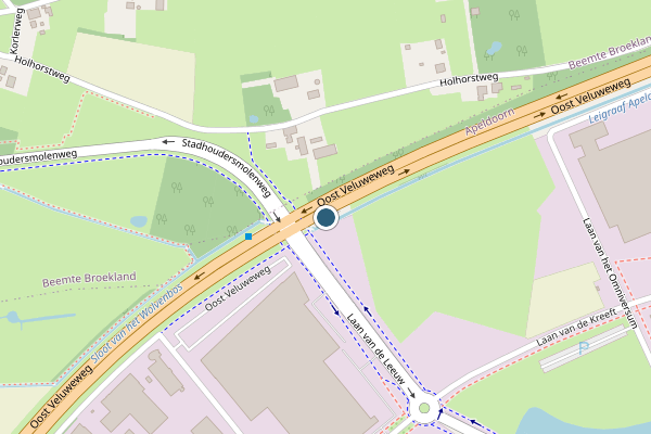 Politie-melding op Oost-Veluweweg, Apeldoorn op 24 juni, kaart-overzicht