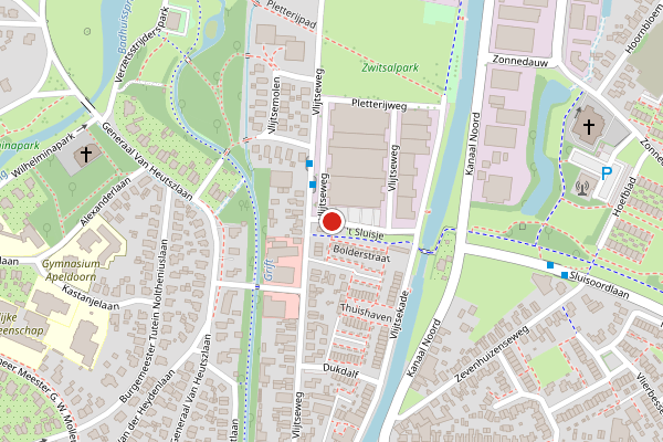 Brandweer-melding op Vlijtseweg, Apeldoorn op 24 juni, kaart-overzicht