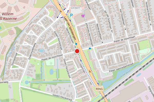Brandweer-melding op Pieter de Hoochlaan, Apeldoorn op 24 juni, kaart-overzicht