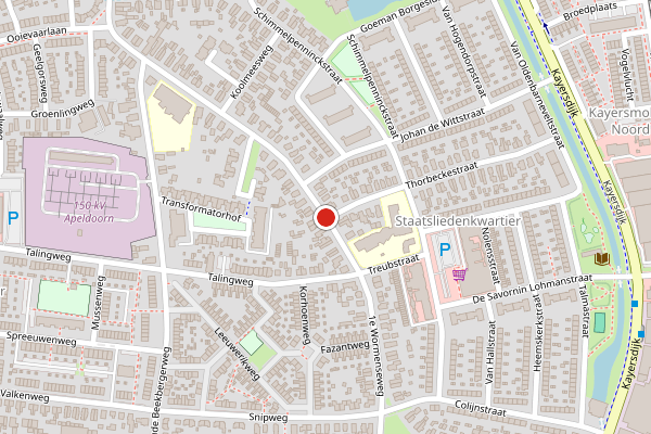 Brandweer-melding op 1e Wormenseweg, Apeldoorn op 25 juni, kaart-overzicht