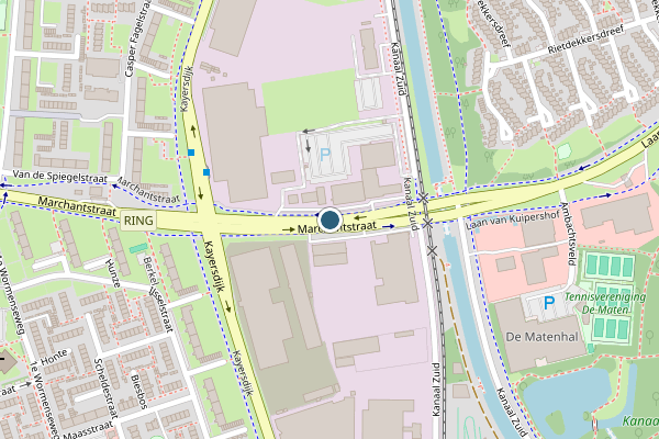 Politie-melding op Marchantstraat, Apeldoorn op 25 juni, kaart-overzicht